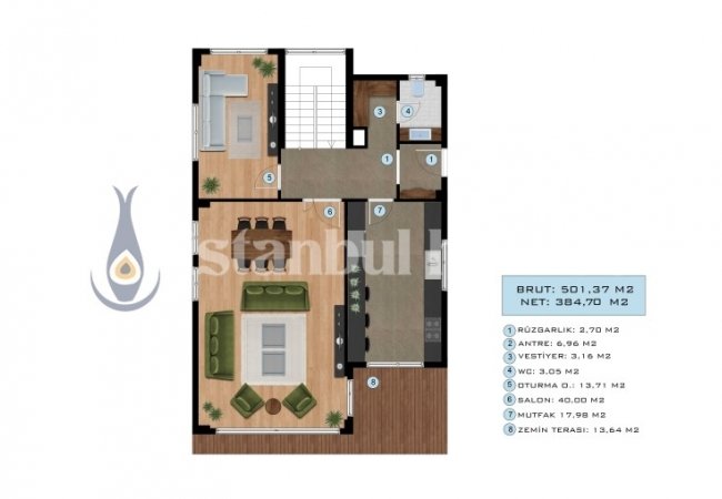New Build Triplex Villas with Private Pool in Beylikduzu 59