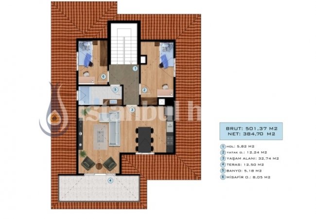 New Build Triplex Villas with Private Pool in Beylikduzu 61