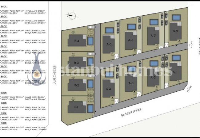 New Build Triplex Villas with Private Pool in Beylikduzu 52