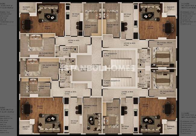 شقق حديثة البناء للبيع في اسطنبول كوتشوك شكمجة 27