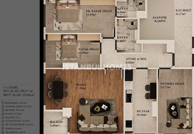 شقق حديثة البناء للبيع في اسطنبول كوتشوك شكمجة 28