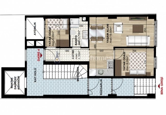 Flat Close to Sea in a Prestigious Area in Moda Kadikoy 3