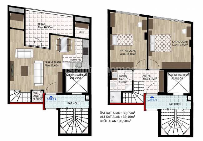 Appartement Moderne En Duplex Près De L'opéra À Kadikoy 2