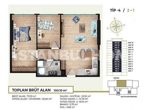 Appartements À Investir À Kagithane Près De La Station De Métro 21