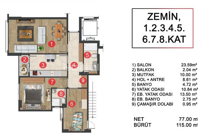 Real Estate in a Complex with Rich Facilities in Kartal 25