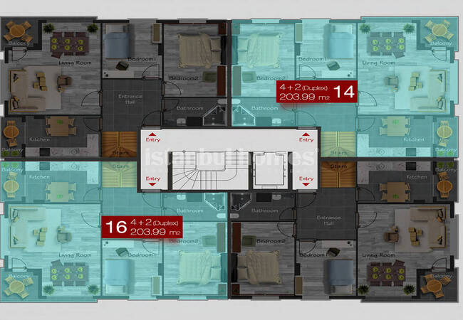 Beylikdüzü'nde Saunalı ve Havuzlu Sitede Balkonlu Daireler 26