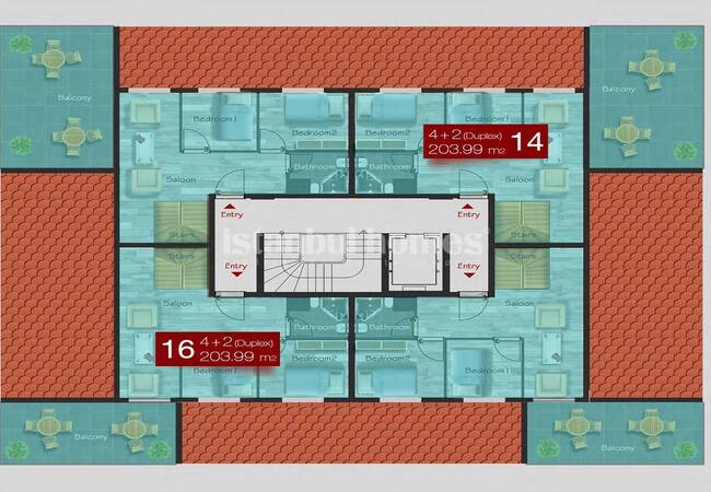Beylikdüzü'nde Saunalı ve Havuzlu Sitede Balkonlu Daireler 27