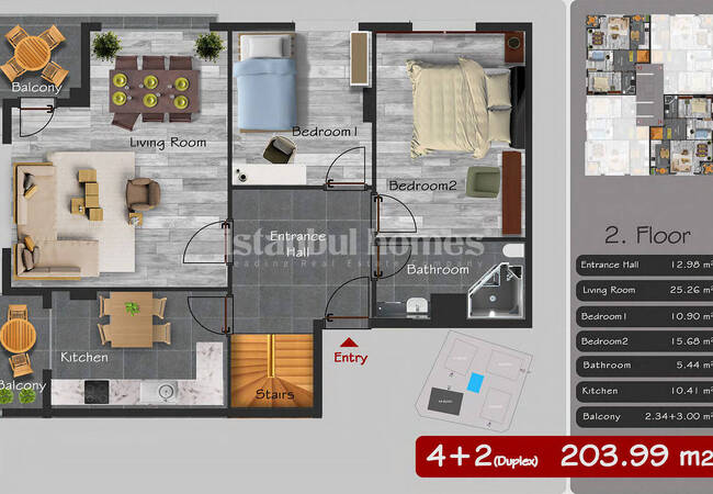 Beylikdüzü'nde Saunalı ve Havuzlu Sitede Balkonlu Daireler 21