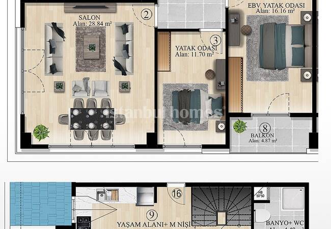 İstanbul Büyükçekmece’de Denize Yürüme Mesafesinde Daireler 12