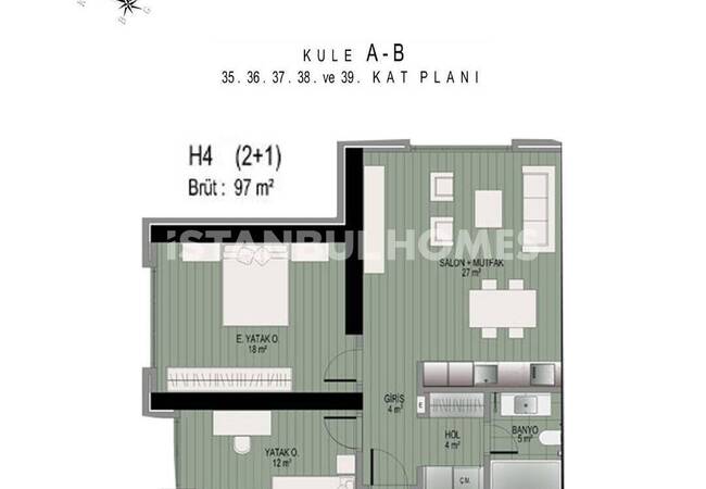 Sea View Flats in High-rise Project in Sisli Istanbul 27
