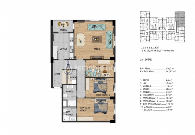 Real Estate with En-suite Bathroom and Balcony in Beylikduzu 17