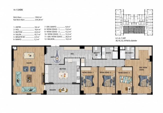 Real Estate with En-suite Bathroom and Balcony in Beylikduzu 19