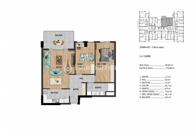 Real Estate with En-suite Bathroom and Balcony in Beylikduzu 8