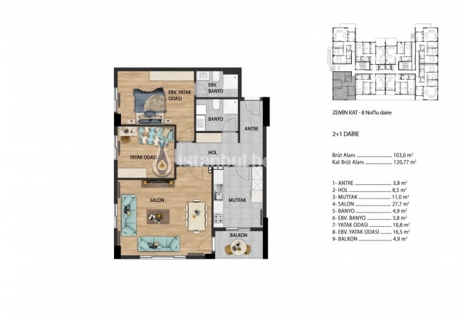 Real Estate with En-suite Bathroom and Balcony in Beylikduzu 13