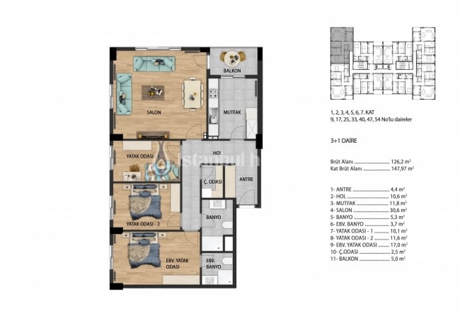 Real Estate with En-suite Bathroom and Balcony in Beylikduzu 14