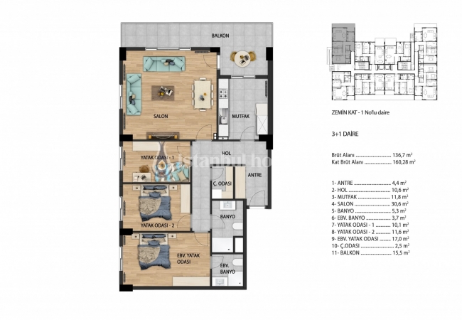 Real Estate with En-suite Bathroom and Balcony in Beylikduzu 6