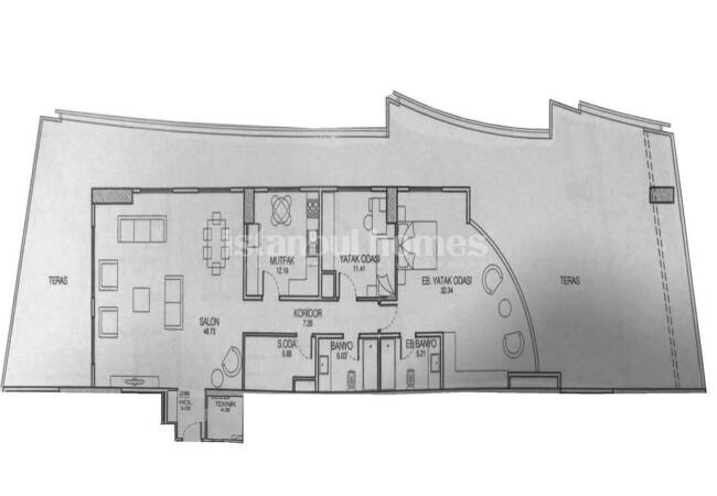 Möblierte Bosporus Und Stadtblick Wohnung In Istanbul 30