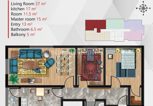 İstanbul Pendik'te Güvenlikli Site İçerisinde Daireler 19