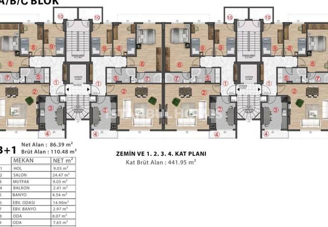 آپارتمان با منظره دریا و جزایر در مجتمعی در مالتپه استانبول 21