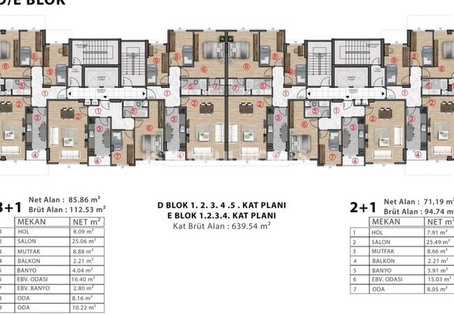 آپارتمان با منظره دریا و جزایر در مجتمعی در مالتپه استانبول 22