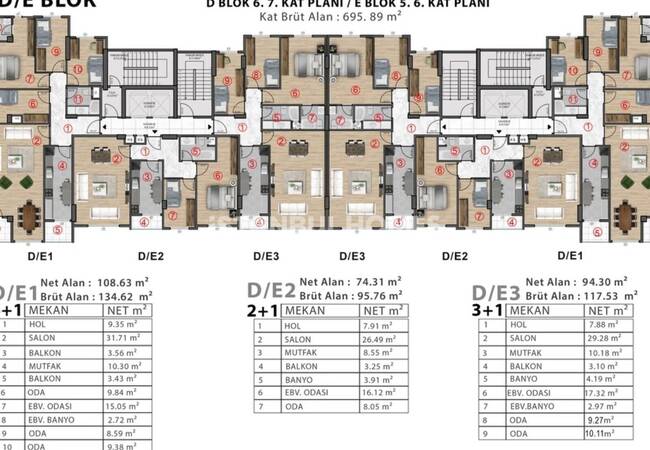 آپارتمان با منظره دریا و جزایر در مجتمعی در مالتپه استانبول 23