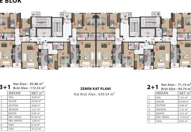 آپارتمان با منظره دریا و جزایر در مجتمعی در مالتپه استانبول 24