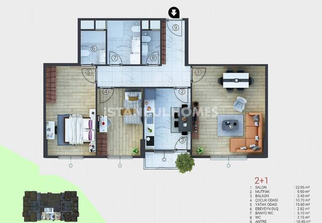 Appartements D'investissement Dans Résidence À Sancaktepe Istanbul 15