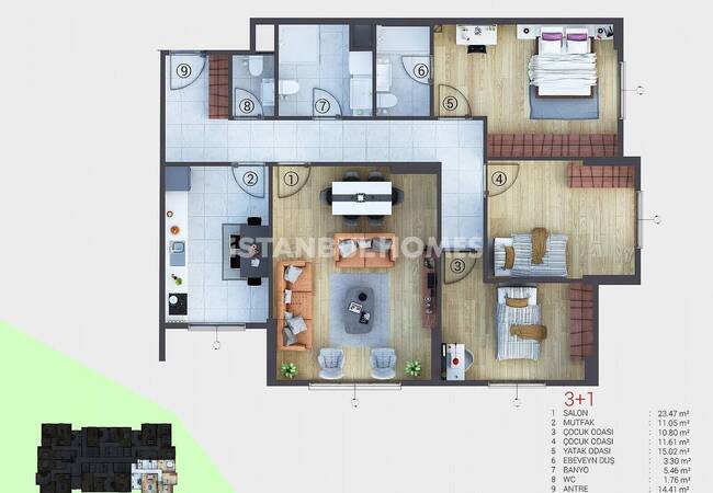Appartements D'investissement Dans Résidence À Sancaktepe Istanbul 17