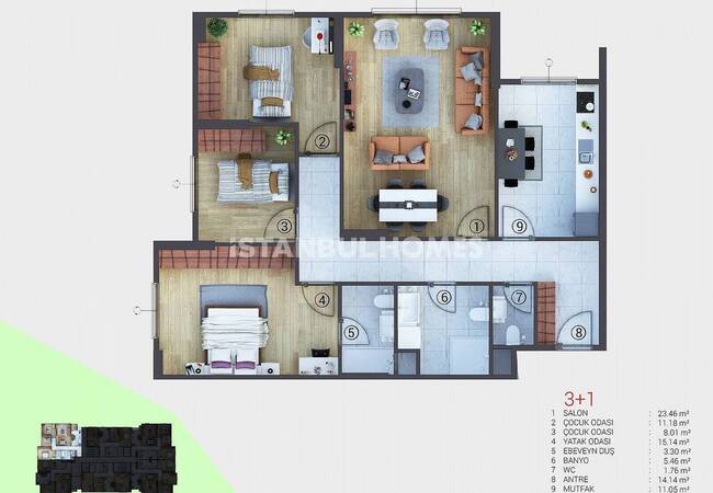 Appartements D'investissement Dans Résidence À Sancaktepe Istanbul 13