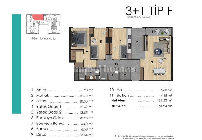 شقق فرصة أجل استثمار طويل الأمد في توزلا اسطنبول 31
