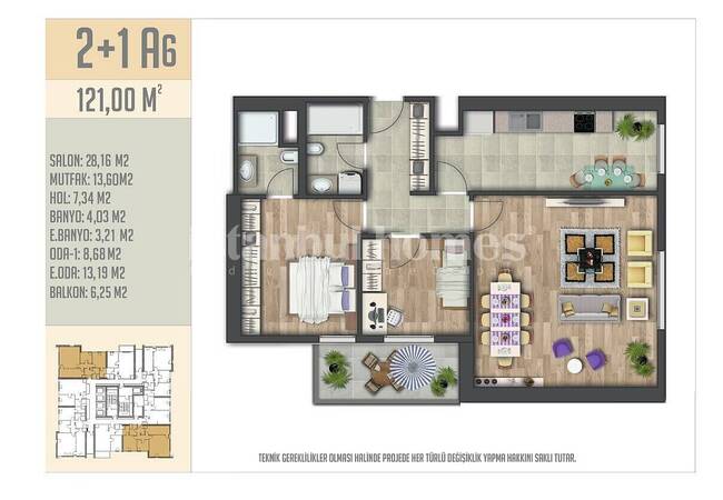Apartments in a Complex with a Pool and Security in Esenyurt 33