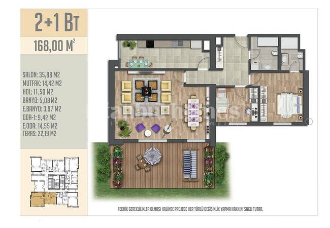 Apartments in a Complex with a Pool and Security in Esenyurt 36