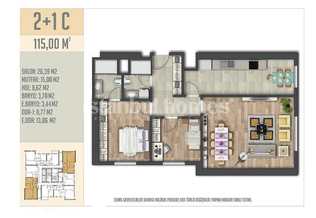 Apartments in a Complex with a Pool and Security in Esenyurt 37