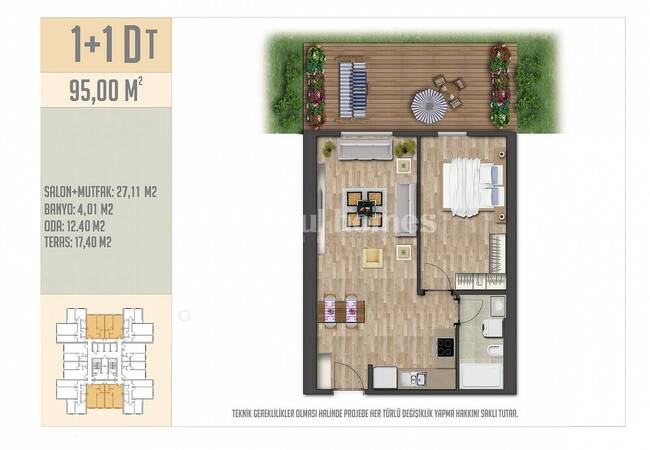 Apartments in a Complex with a Pool and Security in Esenyurt 26