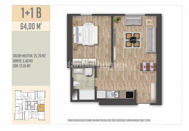 Apartments in a Complex with a Pool and Security in Esenyurt 30