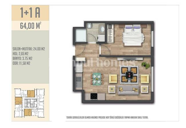 Apartments in a Complex with a Pool and Security in Esenyurt 21