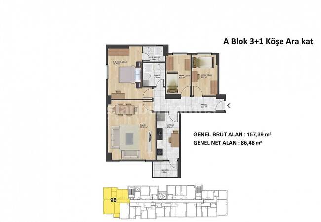Flats in Complex with Pool in Maltepe Istanbul 17