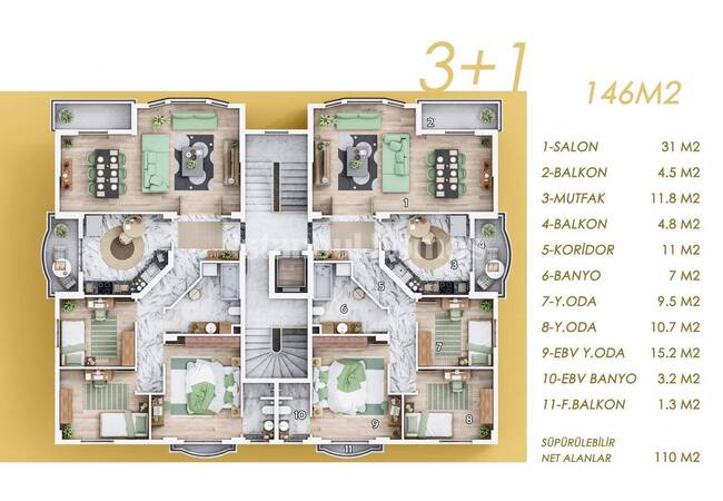 Appartements D'investissement Dans Une Résidence À Arnavutkoy 35