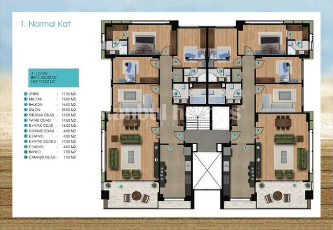 Appartements Résidentiels Avec Terrasse Et Jardin À Beylikduzu 35