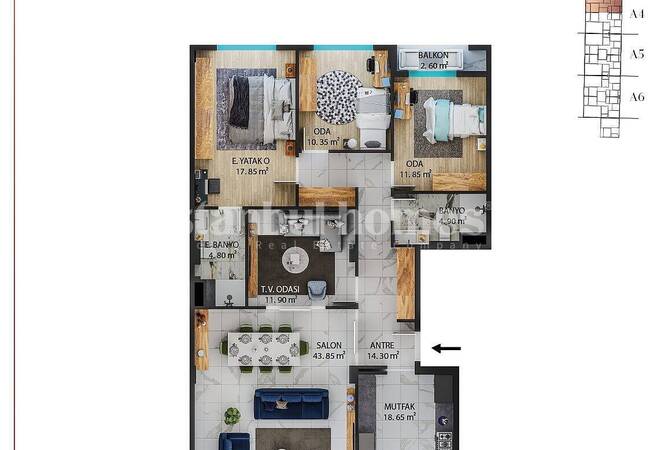 Beylikdüzü Marina’ya 1,5 Km Mesafede Geniş ve Lüks Daireler 36