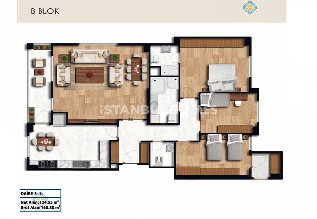 Practical Properties with Pool and Garage in Zeytinburnu Istanbul 13