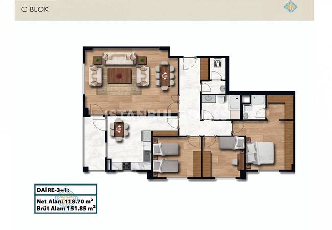 Practical Properties with Pool and Garage in Zeytinburnu Istanbul 14