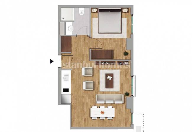 Appartement 1 Chambre Près De L'arrêt De Métrobus À Kagithane 13