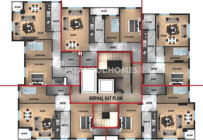 Investment Apartments Close to the Metro in Istanbul Eyupsultan 16