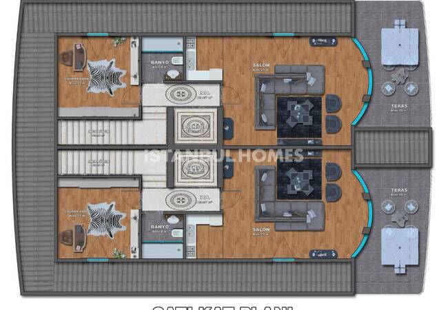 伊斯坦布尔 Buyukcekmece 的海景别墅和私人游泳池 62