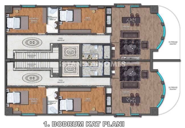 伊斯坦布尔 Buyukcekmece 的海景别墅和私人游泳池 58