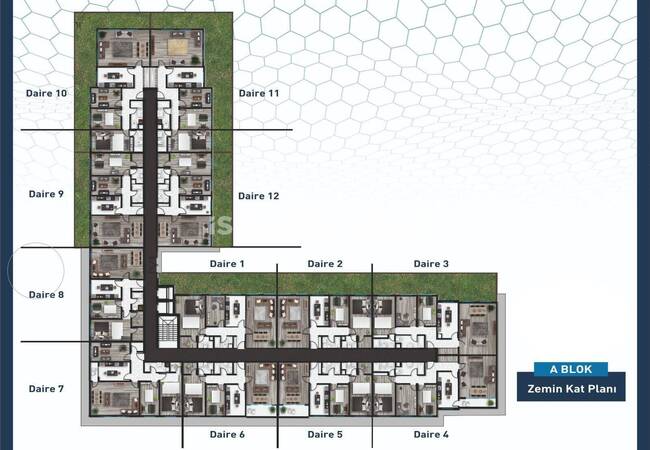 شقق واسعة في مجمع السكني فاخر بالقرب من البحر في بيوك شكمجة 24