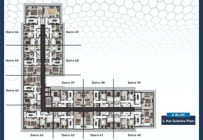 شقق واسعة في مجمع السكني فاخر بالقرب من البحر في بيوك شكمجة 25