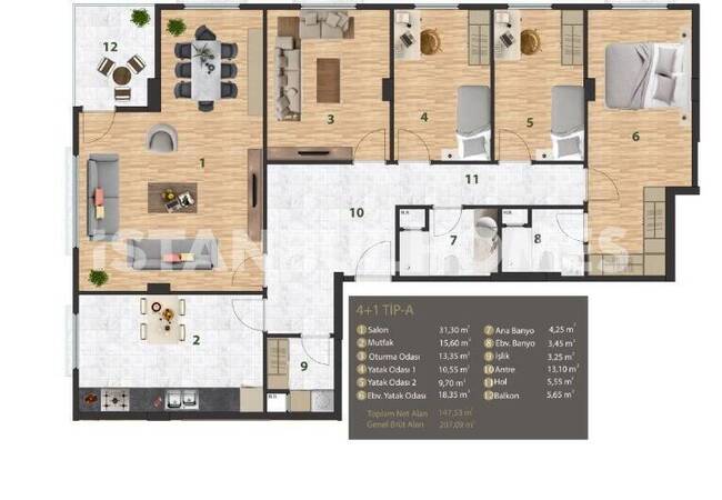 شقق حديثة في مجمع معماري رائع في أوسكودار تشنغلكوي 24