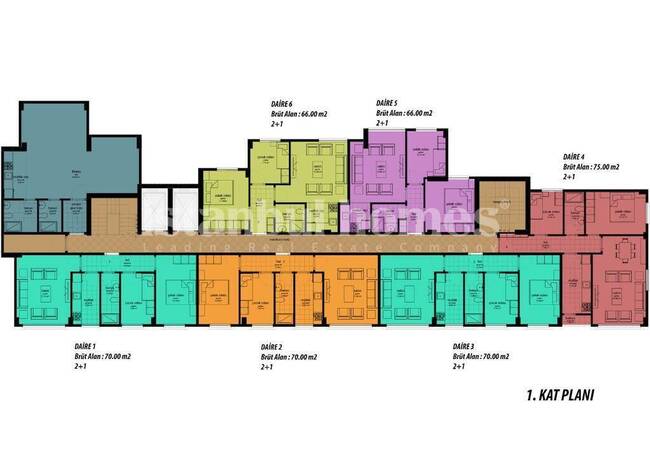 Ready to Move Apartments Near the Subway Station in Alibeykoy 16